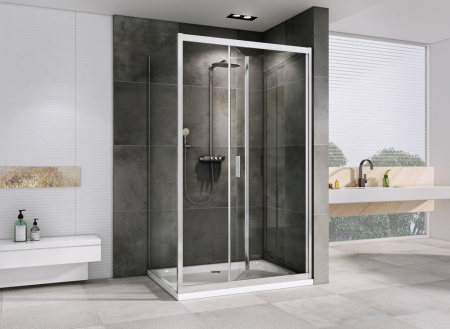 Душевой уголок Abber Sonnenstrand AG07120-S75 75х120 стекло прозрачное профиль хром глянцевый без поддона