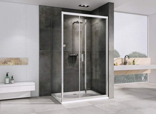 Душевой уголок Abber Sonnenstrand AG07120-S75 75х120 стекло прозрачное профиль хром глянцевый - фото 3
