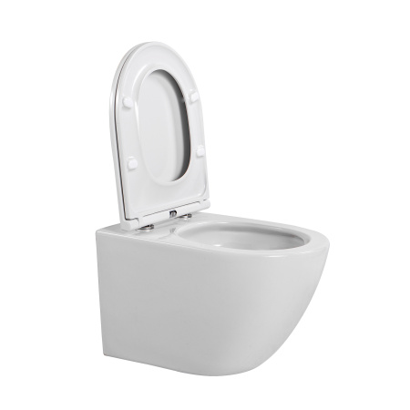 Унитаз подвесной Aquatek ЕВРОПА AQ1900T-00 белый с сиденьем микролифт безободковый смыв торнадо