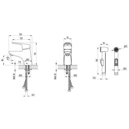 Комплект: смесители для раковины и биде LeMark Luna LM4116C хром