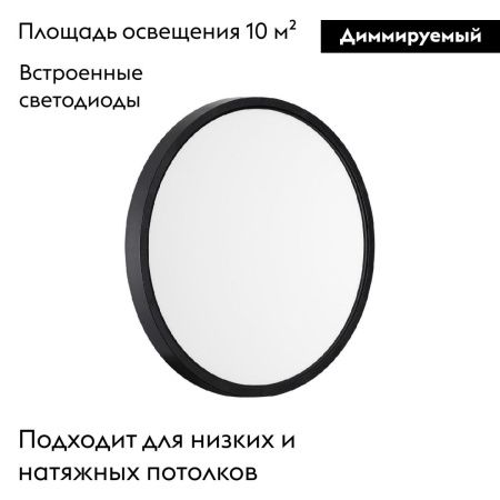 Настенно-потолочный светильник Sonex Alfa black (Алфа блацк) 7660/24L