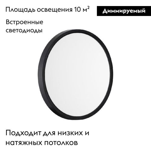 Настенно-потолочный светильник Sonex Alfa black (Алфа блацк) 7660/24L - фото 2