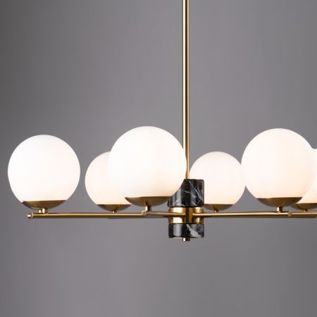 Люстра на штанге Freya Marble (Мрамор) FR5230PL-08BS