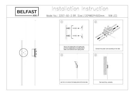Светильник настенный Belfast Medway (Медваы) 2257-92-2 BR