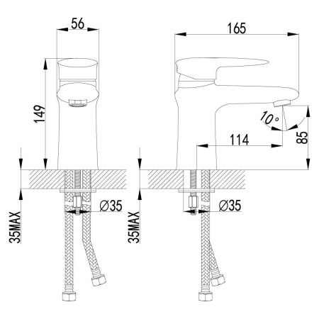 Смеситель LeMark Status LM4406C на раковину хром