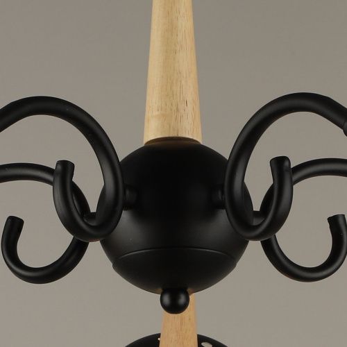 Люстра на штанге Reluce 04886-0.3-05 BK+WOOD - фото 4