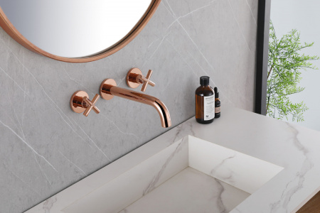 Смеситель ABBER Wasser Kreis AF81121RG встраиваемый в стену розовое золото