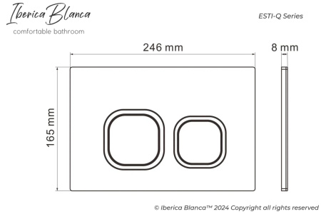 Комплект сантехническая инсталляция с клавишей смыва Iberica Blanca ESTI-Q IB.001M.831