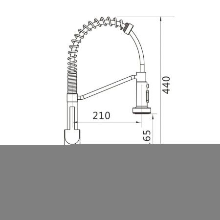 Смеситель для кухни Shevanik S963T на мойку оружейная сталь