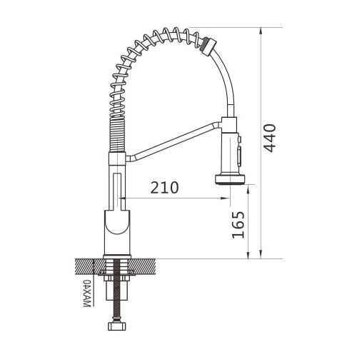 Смеситель для кухни Shevanik S963T на мойку оружейная сталь - фото 3