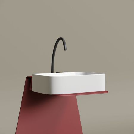 Раковина из сантехнического фарфора Ceramica Nova ELEMENT CN6053MW 60х40 накладная цвет белый без отверстий под смеситель