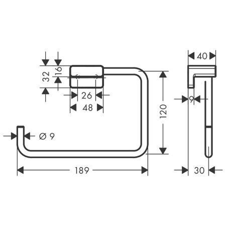 Полотенцедержатель-кольцо Hansgrohe AddStoris 41754990