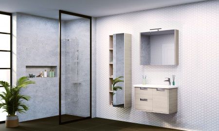 Шкаф-пенал Roca Etna 7857303445 30х160 подвесной цвет белый/бежевый