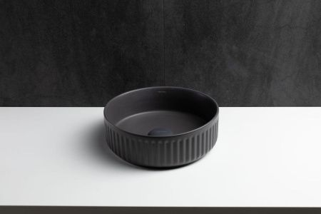 Раковина керамическая Allen Brau Fantasy 4.11032.AN 40х40 накладная цвет черный без отверстий под смеситель