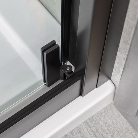 Душевой уголок Vincea Stile VSS-2ST9090CLB-L 90х90 стекло прозрачное профиль черный без поддона