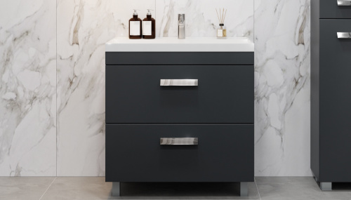 Тумба под раковину Velvex ORLANDO tnORL.80-232 80х45х80 напольная цвет серый - фото 2