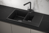 Кухонная мойка Granula 7808, ШВАРЦ 80х50 цвет черный поверхность матовая