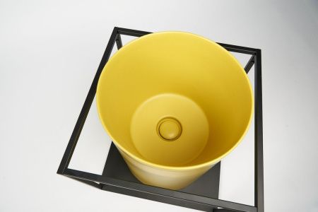 Раковина из сантехнического фарфора Galassia Core 7305OC 40х40 напольная цвет желтый