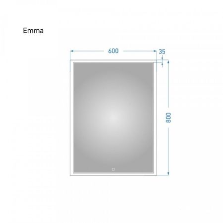 Зеркало с подсветкой Alavann Emma ALV0063001 60х80 подвесное