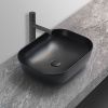 Раковина из сантехнического фарфора Vincea VBS-101MB 50х40 накладная цвет черный без отверстий под смеситель