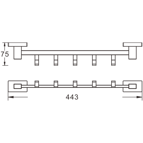Полка в ванную комнату BELZ B90324 - фото 3