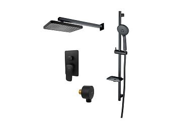 Душевая система Aquatek ВЕГА AQ1074MB встраиваемая в стену цвет черный