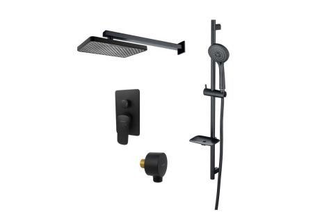 Душевая система Aquatek ВЕГА AQ1074MB встраиваемая в стену цвет черный