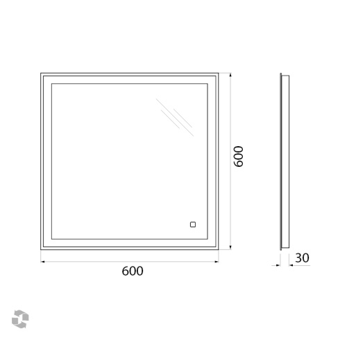Зеркало BelBagno SPC-GRT-600-600-LED-TCH 60х60 - фото 5