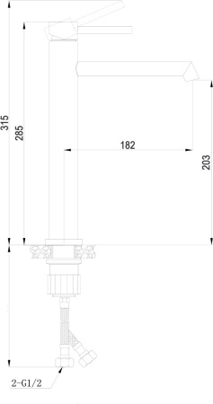 Смеситель BOCH MANN STELLA BN BM10437 на раковину/на столешницу никель матовый