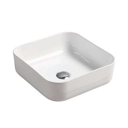 Раковина из сантехнического фарфора Melana 78110-805 40х40 накладная цвет белый без отверстий под смеситель