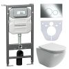 Инсталляция с кнопкой + унитаз + шумоизоляция Ceramica Nova CN4002_1001CH_1000