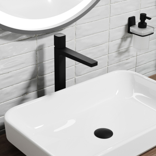 Смеситель WasserKRAFT Nuthe 9100 9103H на столешницу черный - фото 2