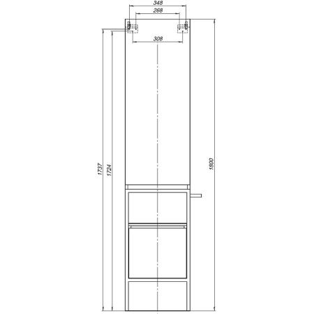 Шкаф-пенал Allen Brau Priority 1.31005.PWM 40х180 напольный цвет серый