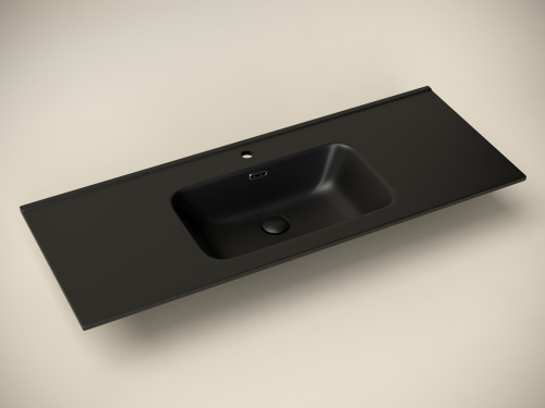 Раковина Ceramica Nova ELEMENT 121 см CN7006MB накладная цвет черный матовый - фото 3
