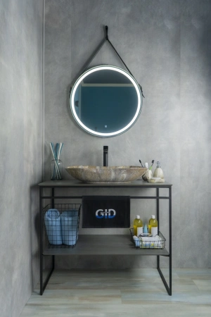 Раковина керамическая Gid Lago 54440 70х40 накладная цвет многоцветный без отверстий под смеситель