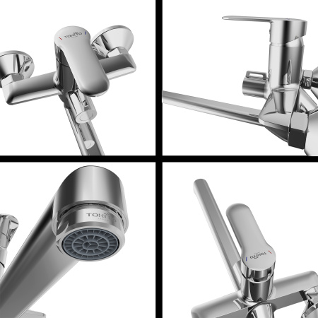 Смеситель для ванны Tokito KANDA TOK-KAN-1015 настенный хром