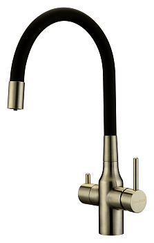 Смеситель для кухни Paulmark SALIX Sa213419-BR на мойку бронза