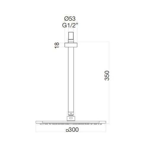 Верхний душ Webert AC0943010 золото - фото 3