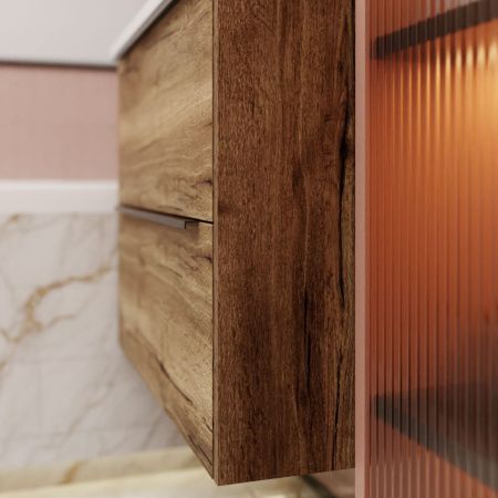 Тумба с раковиной La Fenice TESORO NFNC-01-TES-DGT-80-2-3-80 80х50 подвесная цвет коричневый