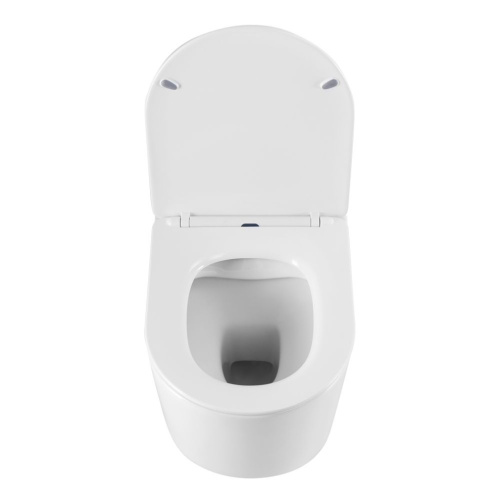 Унитаз подвесной Art&Max Bolzano AM001CHR/SC белый с сиденьем микролифт каскадный смыв - фото 5