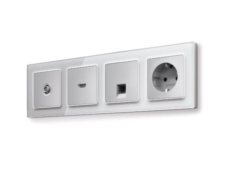 Рамка четырехместная Ambrella Volt Platos (Платос) AF330404