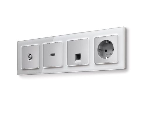 Рамка четырехместная Ambrella Volt Platos (Платос) AF330404 - фото 3