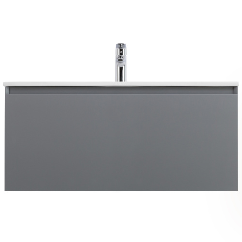 Тумба под раковину Art&Max Latina AM-Latina-1000-1C-SO-GM 101х46х44 подвесная цвет серый - фото 3