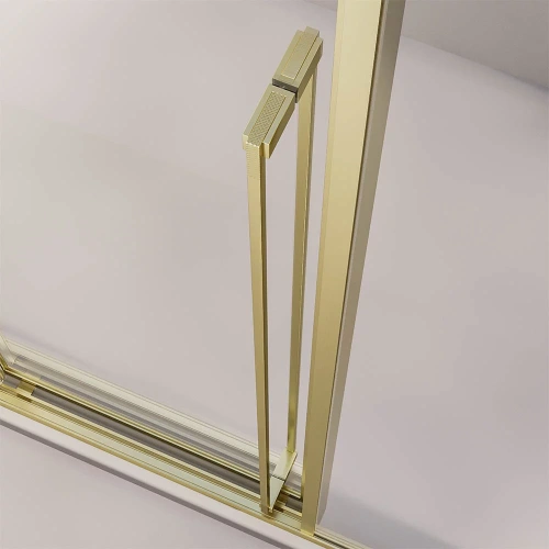 Душевая дверь Veconi Premium Prato 300 PR3/R-120-01-G-C4 120х200 стекло прозрачное профиль золото - фото 5