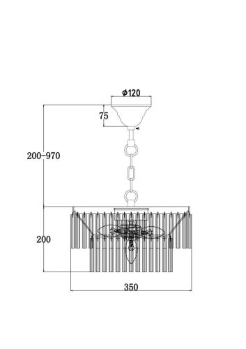 Светильник подвесной Maytoni Colonne Neoclassic MOD093PL-04CH - фото 3