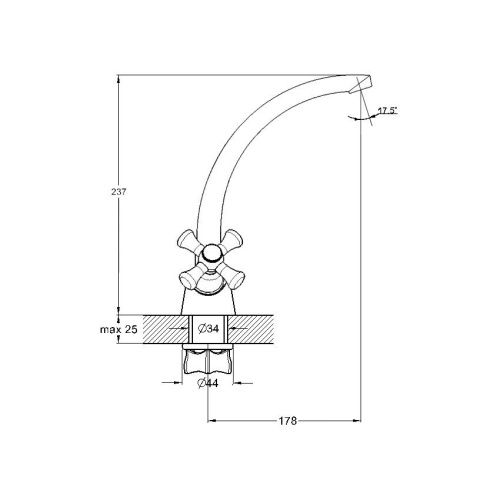 Смеситель для кухни G.Lauf QSL QSL4-B827 на столешницу хром - фото 3