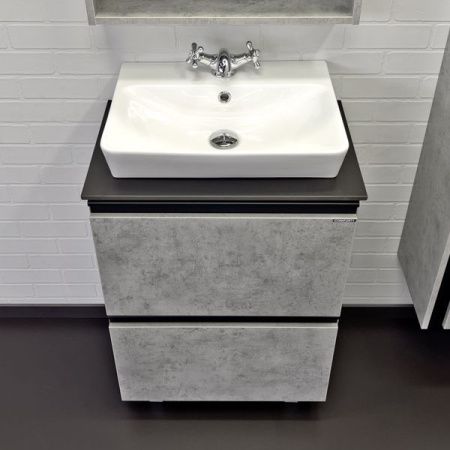 Тумба с раковиной Comforty Эдинбург 00-00004763CF 60х40 напольная цвет серый