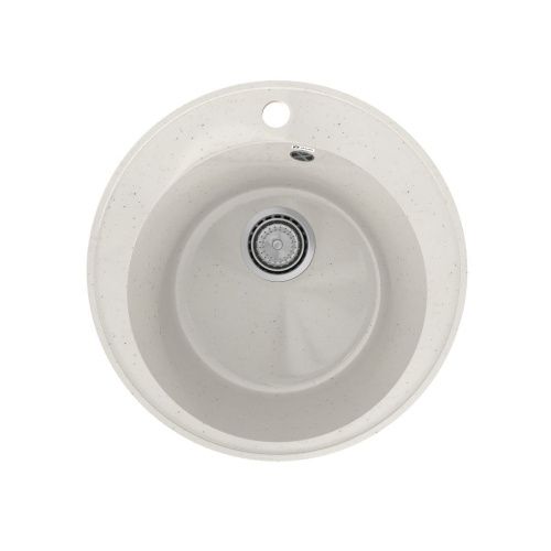 Кухонная мойка Practik PR-475 PR-M-475-001 48х48 цвет белый поверхность глянцевая - фото 2