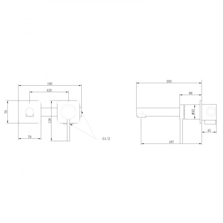 Смеситель ABBER Emotion AF8812B встраиваемый в стену черный матовый