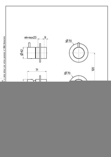 Смеситель Oioli Micro MIED122RO/C97 встраиваемый в стену оружейная сталь - фото 2